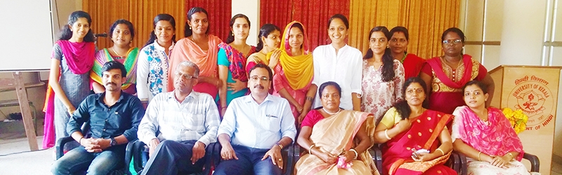 HOD,Faculties and Researchers with Contemporary Hindi Poet Nirmala Putul